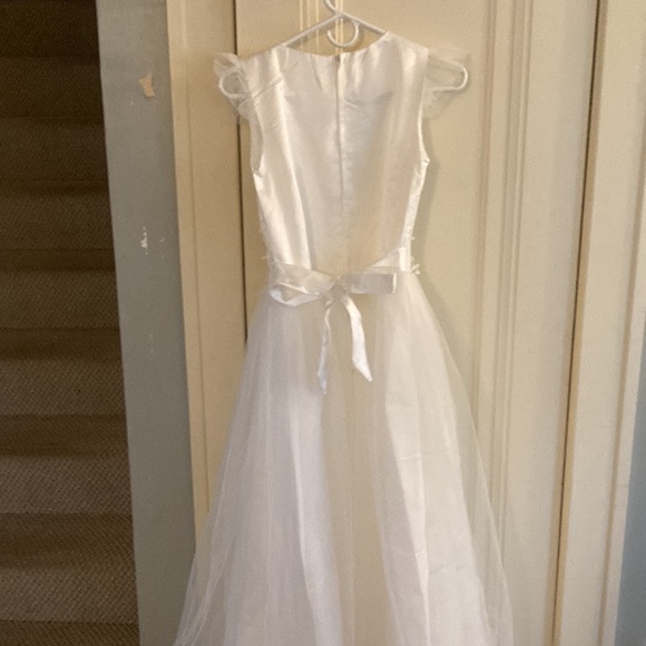 Girls White Pageant Dress size 14-16 - Picture 3 of 4